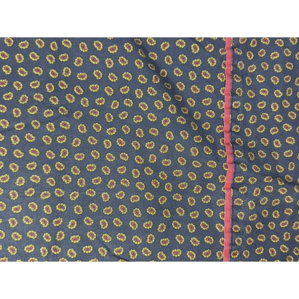 Ralph Lauren Pillowcase Set Foulard Paisley Studio KING Navy Blue Red Gold